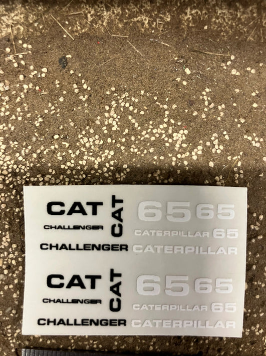 CAT Caterpillar Challenger 65 farm machinery x 16 Professional pre cut High quality vinyl huge pack decals farm machinery decals Image