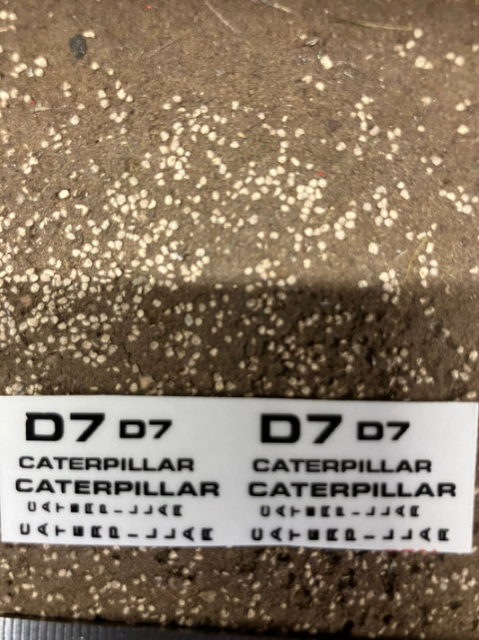 CAT Caterpillar D7 Dozer Crawler construction farm machinery x 12 Professional pre cut High quality vinyl huge pack decals farm machinery decals Image