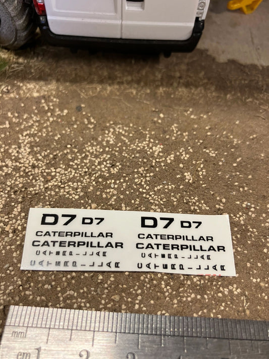 CAT Caterpillar D7 Dozer Crawler construction farm machinery x 12 Professional pre cut High quality vinyl huge pack decals farm machinery decals Image 2