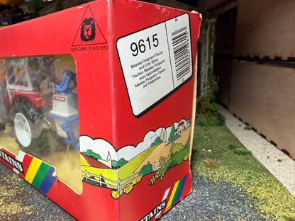 9615 Vintage Britains Massey Ferguson 2680 Tractor front and rear Evard sprayer set 1:32 scale boxed
