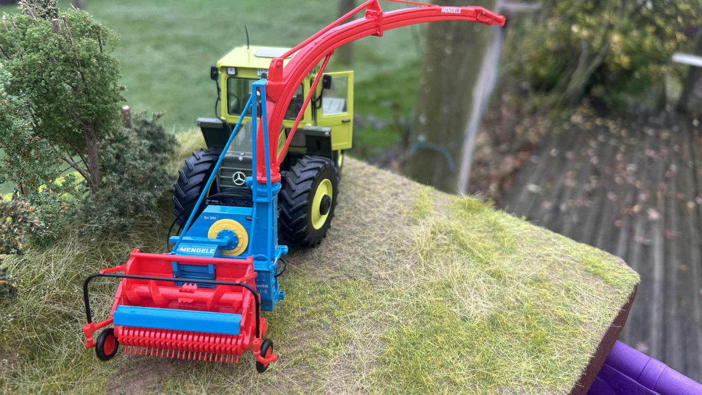 PRE ORDER Mengele SH 30H Trailed Forage Harvester Grass Pick up header Scratch built COLLECTION ONLY 1:32 scale