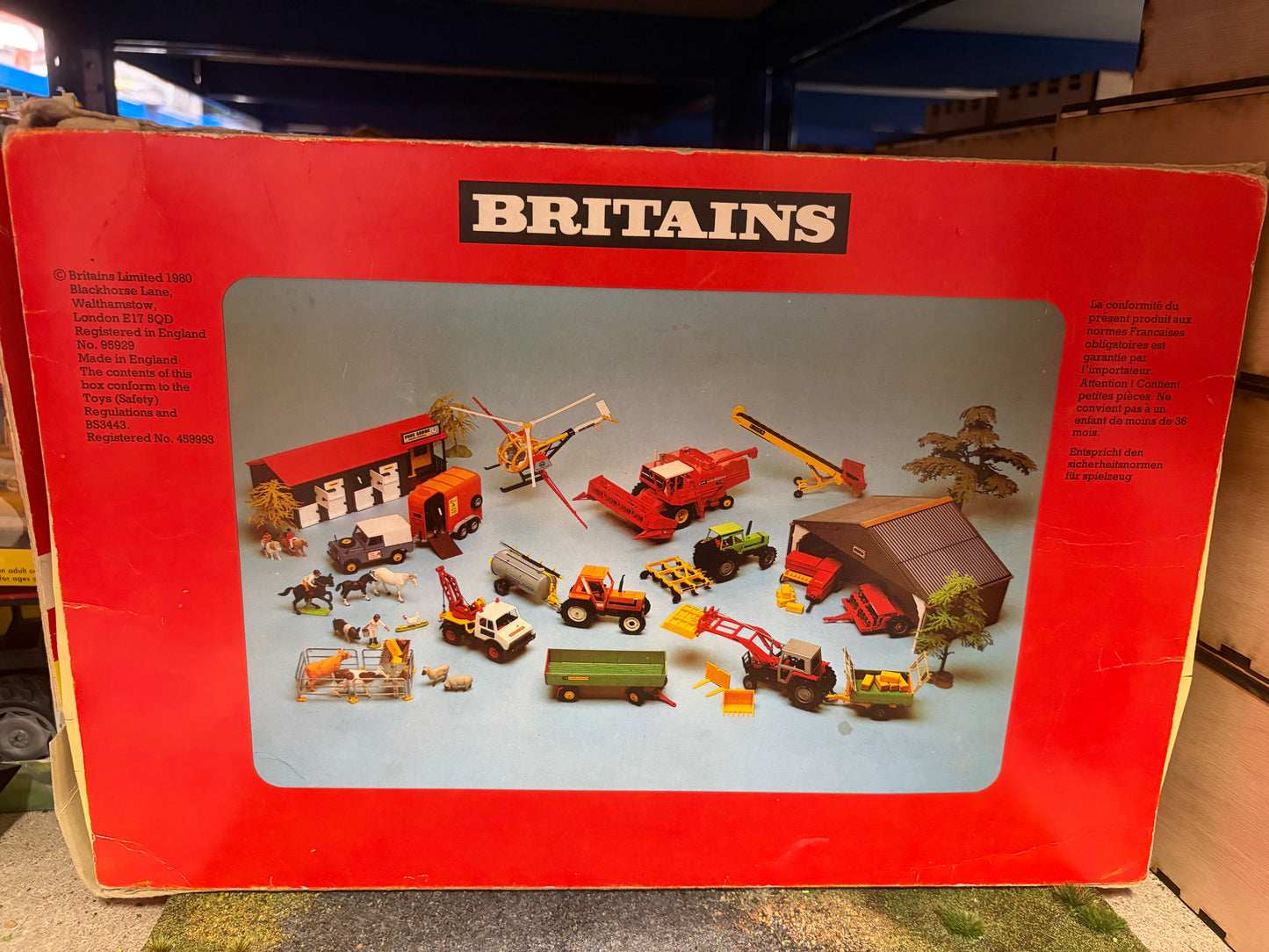 9591 Vintage Britains Fiat Tractor and Implement set 1:32 scale boxed VERY RARE