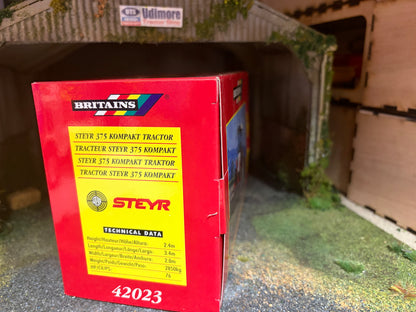 Vintage Britains Steyr 375 Kompakt Tractor 42023 Original Dealer Box Obsolete 1:32 Scale