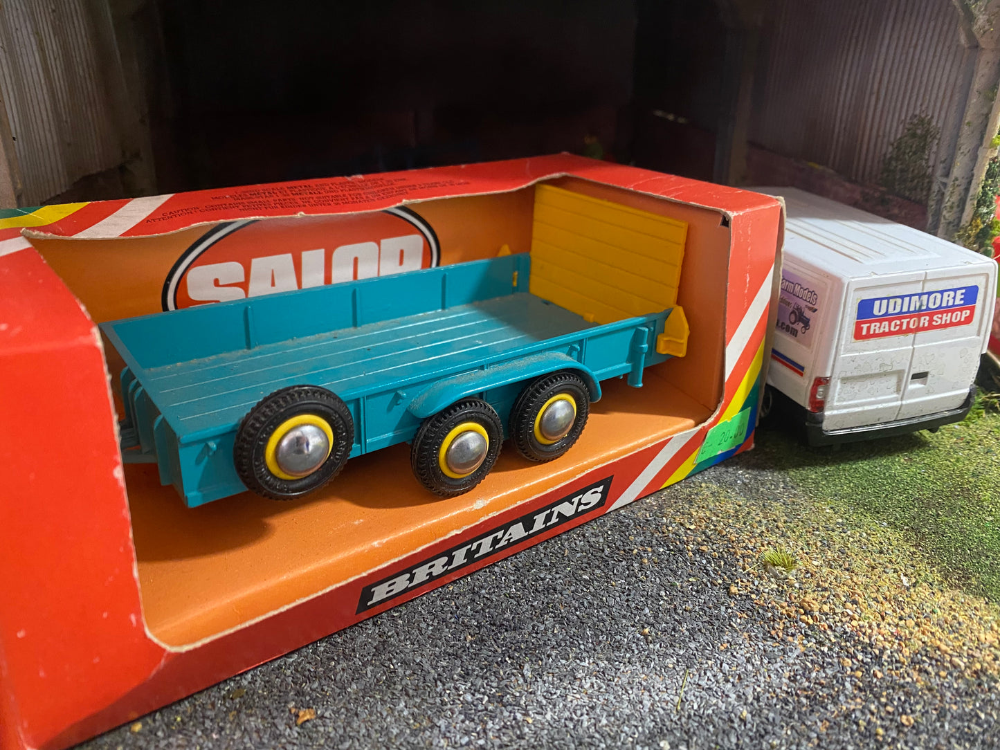 9553 Vintage Salop low loader trailer 1:32 scale boxed