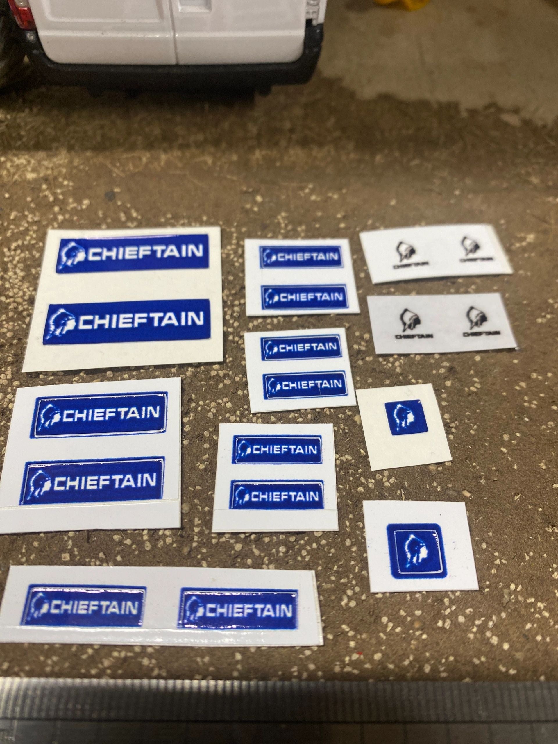 Chieftain trailers farm machinery x 18 Professional pre cut High quality vinyl huge pack decals farm machinery decals Image