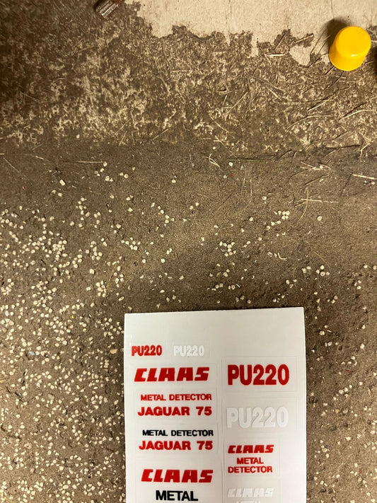 Claas Jaguar 75 PU220 metal detector farm machinery dealership x pre cut professional High quality vinyl stickers set Claas farm machinery tractor combine decals Image 2