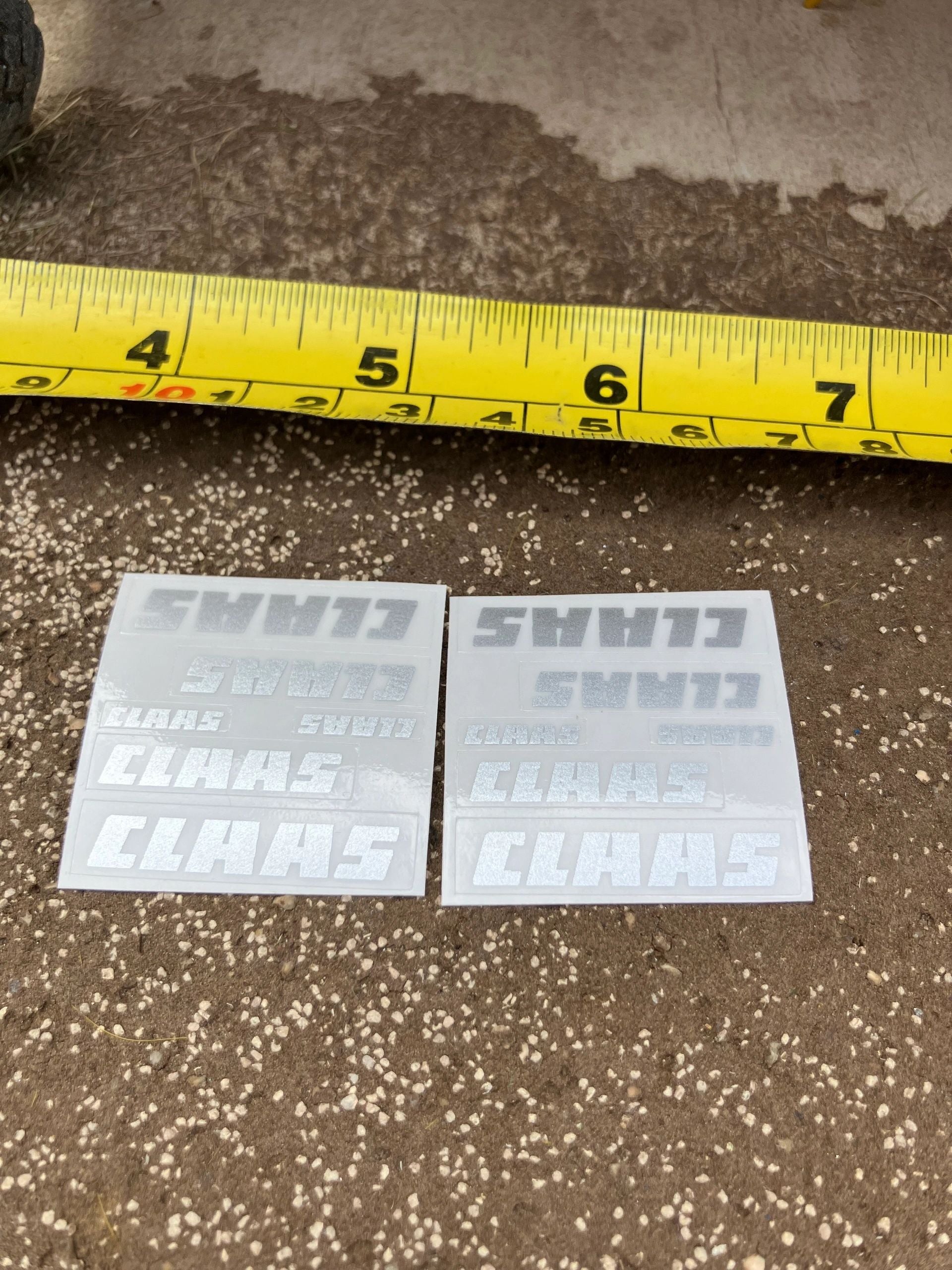 Claas farm machinery tractor combine baler Pre cut professional High quality vinyl 12 silver sticker set decals 1:32 scale Image 3
