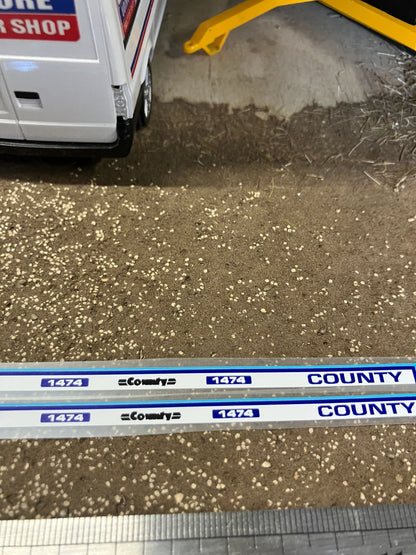 County 1474 Tractor bonnet x 2 sets Professional High quality decals farm machinery decals 1:32 scale Image 4