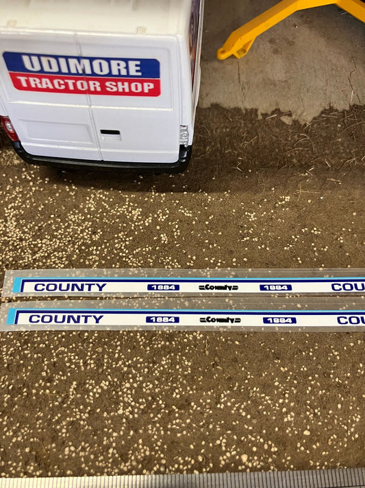 County 1884 Tractor bonnet x 2 sets Professional High quality decals farm machinery decals 1:32 scale Image 2