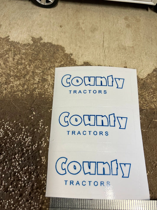 County Tractors Pre cut Professional High quality vinyl decals logo farm machinery stickers 1:32 scale Image
