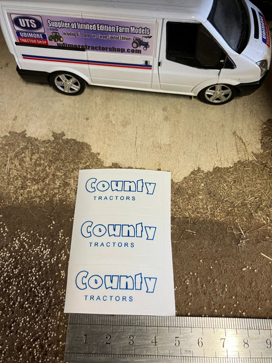 County Tractors Pre cut Professional High quality vinyl decals logo farm machinery stickers 1:32 scale Image 2