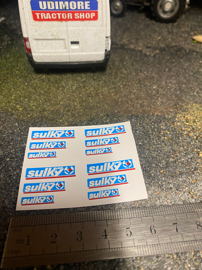 Sulky Farm Machinery pre cut High quality vinyl 12 decals farm machinery stickers 1:32 scale