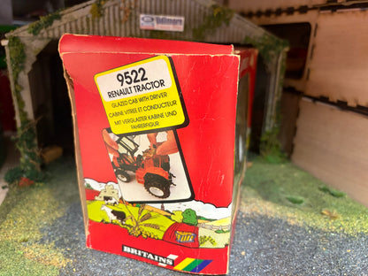 Vintage Britains Renault 145-14 Tractor with Rear Dual Wheels 9522 Original Rainbow Box Obsolete 1:32 Scale (1986)