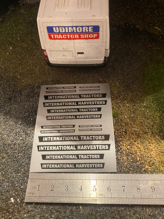 IH International Harvester High quality vinyl 16 x Agricultural Tractor trailer harvester farm machinery decals 1:32 scale