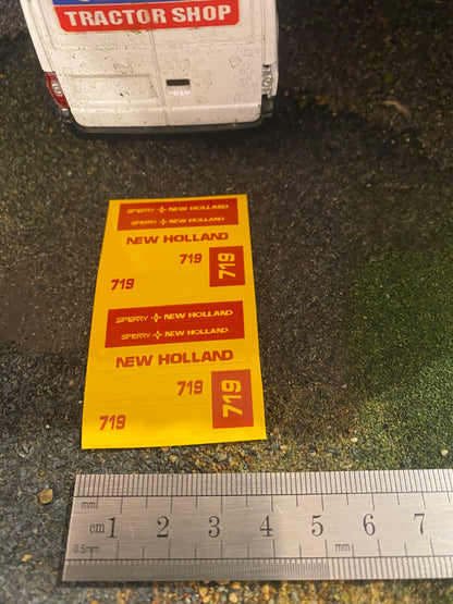 New Holland 719 Forage Harvester decals 1:32 scale High quality vinyl 12 sticker set x Tractor combine trailer farm machinery decals