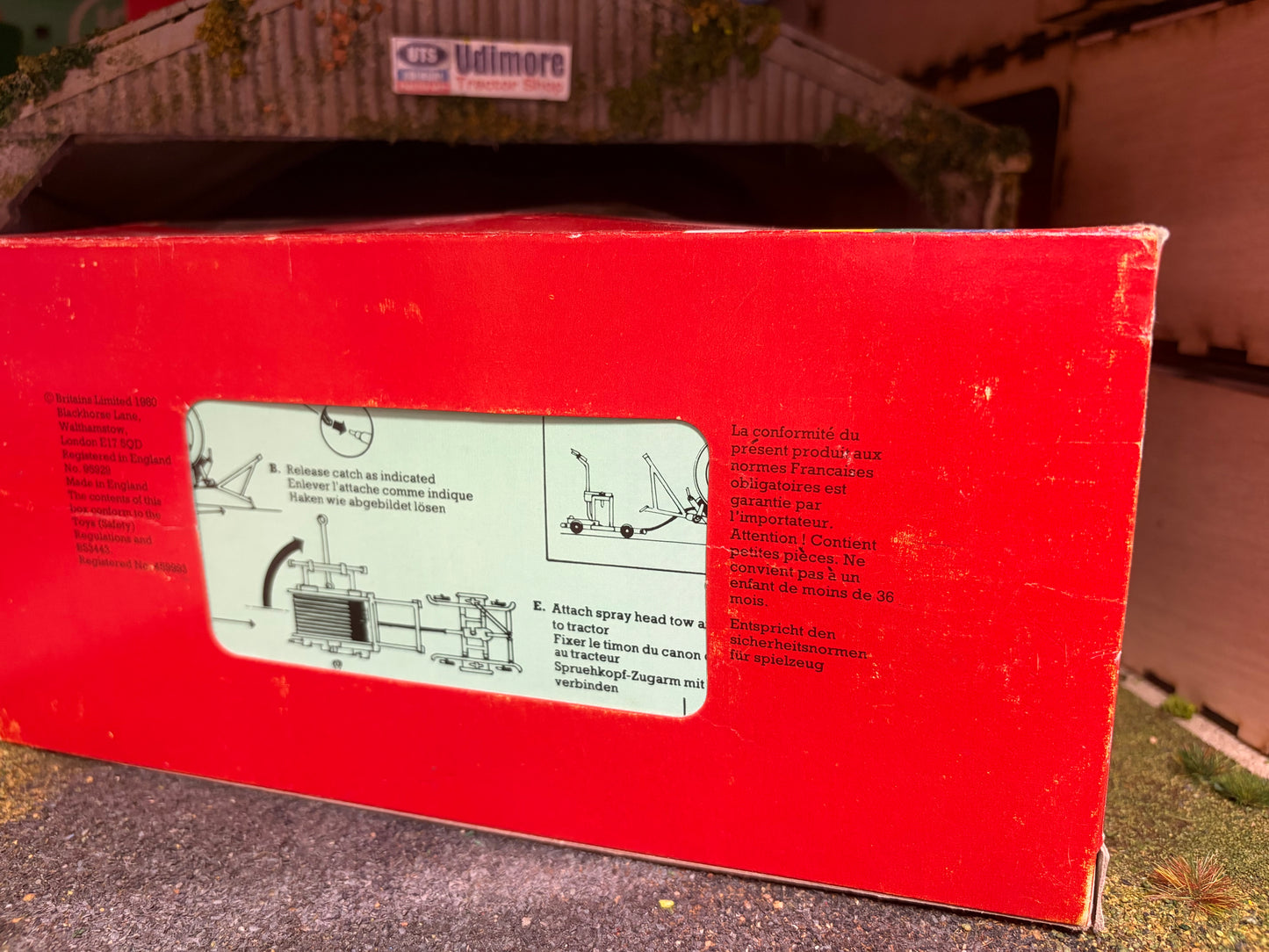 9547 Vintage Britains Wright Rain ST110 Hose Drum Irrigator 1:32 scale Rainbow box Obsolete