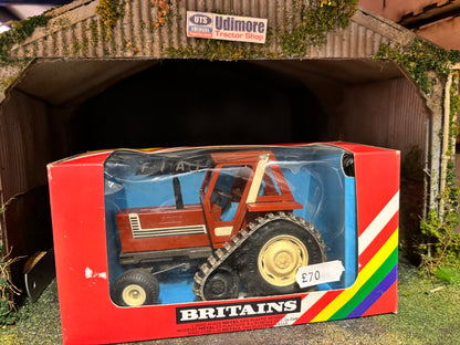 9527 Vintage Britains Brown Fiat 880 DT Half Track Tractor in original Box obsolete