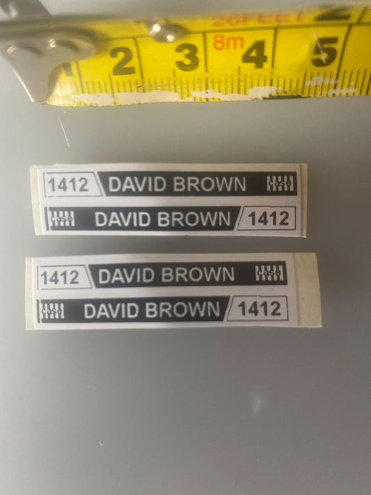 David Brown 1412 Tractor decals 1:32 scale High quality vinyl 4 decals farm machinery decals Image