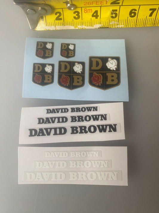 David Brown 1:32 scale High quality vinyl 11 X David Brown Tractor trailer farm machinery decals Image