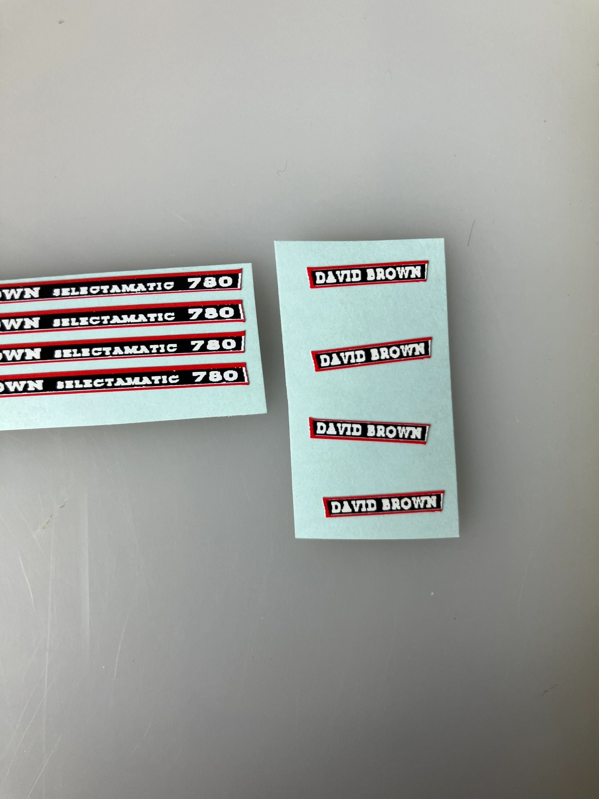 David Brown 780 selectamatic Tractor decals 1:32 scale High quality vinyl 8 x decals farm machinery decals Image 3