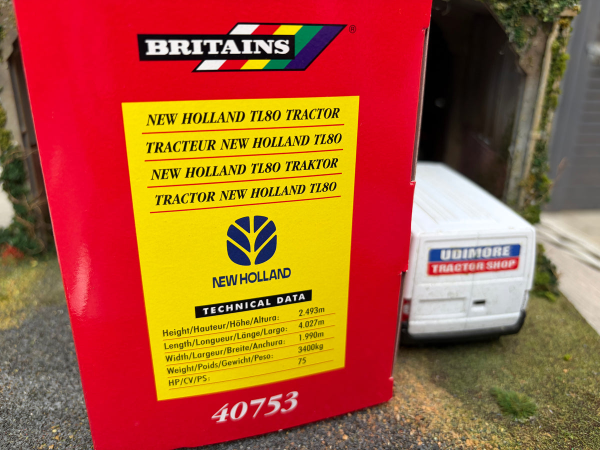 Vintage Britains New Holland TL80 Tractor 40753 Original Box Obsolete 1:32 Scale