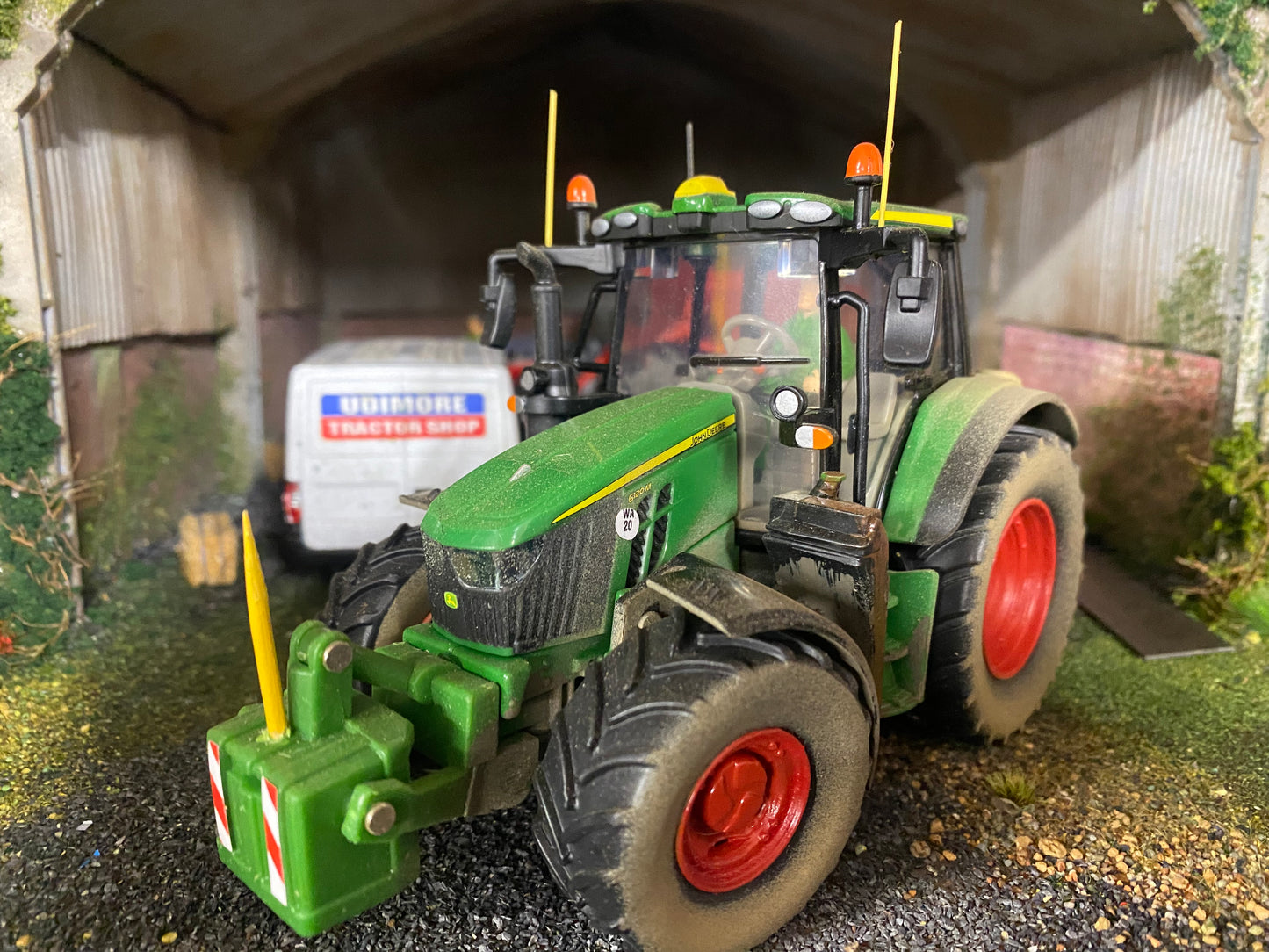 Weathered John Deere 6120M tractor conversion 1:32 scale BOXED