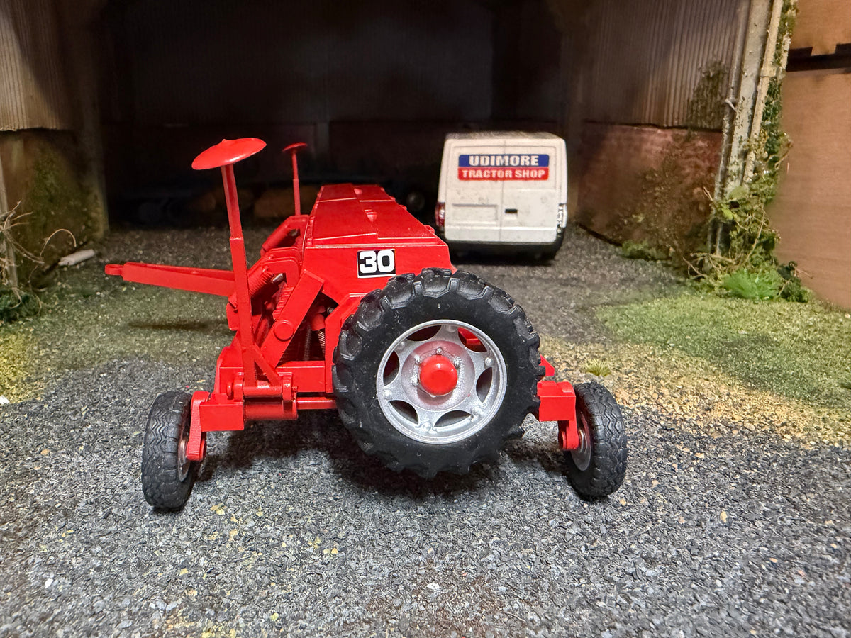 Scratch Built Massey Ferguson MF 30 6 Metre Seed Drill – Silver Wheels – 1:32 Scale