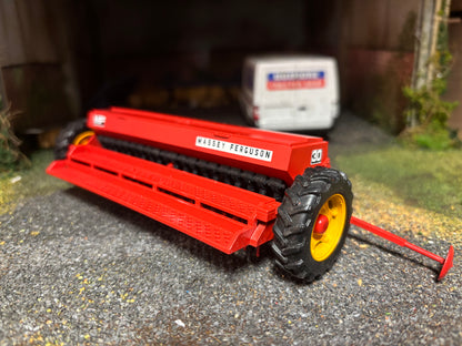 Massey Ferguson MF 30 Seed Drill 4 metre version 1.32 scale Yellow wheels