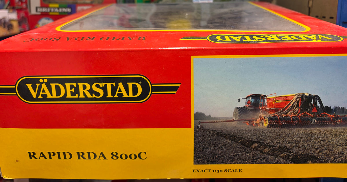 RARE Universal Hobbies Väderstad Rapid RDA 800C 8m Seed Drill – Dealer Edition 730171 – 1:32 Scale Boxed Obsolete