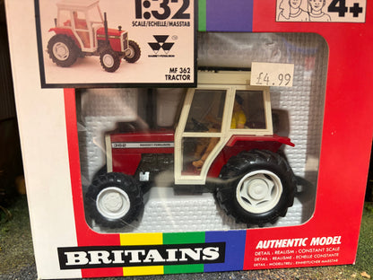 Vintage Britains Massey Ferguson 362 Tractor 9502 Original Banded Box Obsolete 1:32 Scale