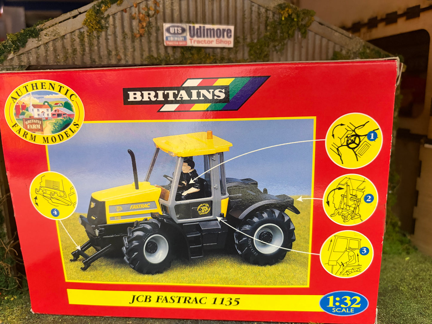 Vintage Britains JCB Fastrac 1135 Tractor 9440 BOXED Obsolete 1:32 Scale (1997)
