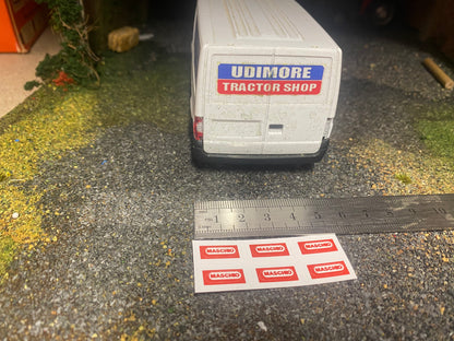 Maschio Farm Machinery pre cut High quality vinyl 6 decals rotavators seed drill cultivators mowers stickers 1:32 scale