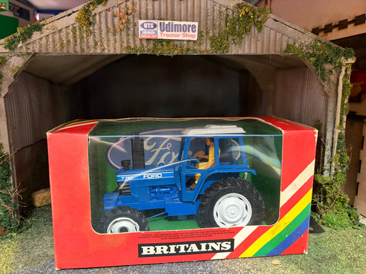Vintage Britains Ford 7710 Tractor 9523 Rainbow Box 1:32 Scale Obsolete