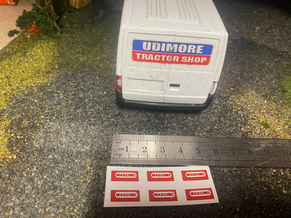 Maschio Farm Machinery pre cut High quality vinyl 6 decals rotavators seed drill cultivators mowers stickers 1:32 scale