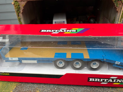Vintage Britains 43008 Blue Kane Low Loader Trailer 1:32 Scale Boxed Obsolete