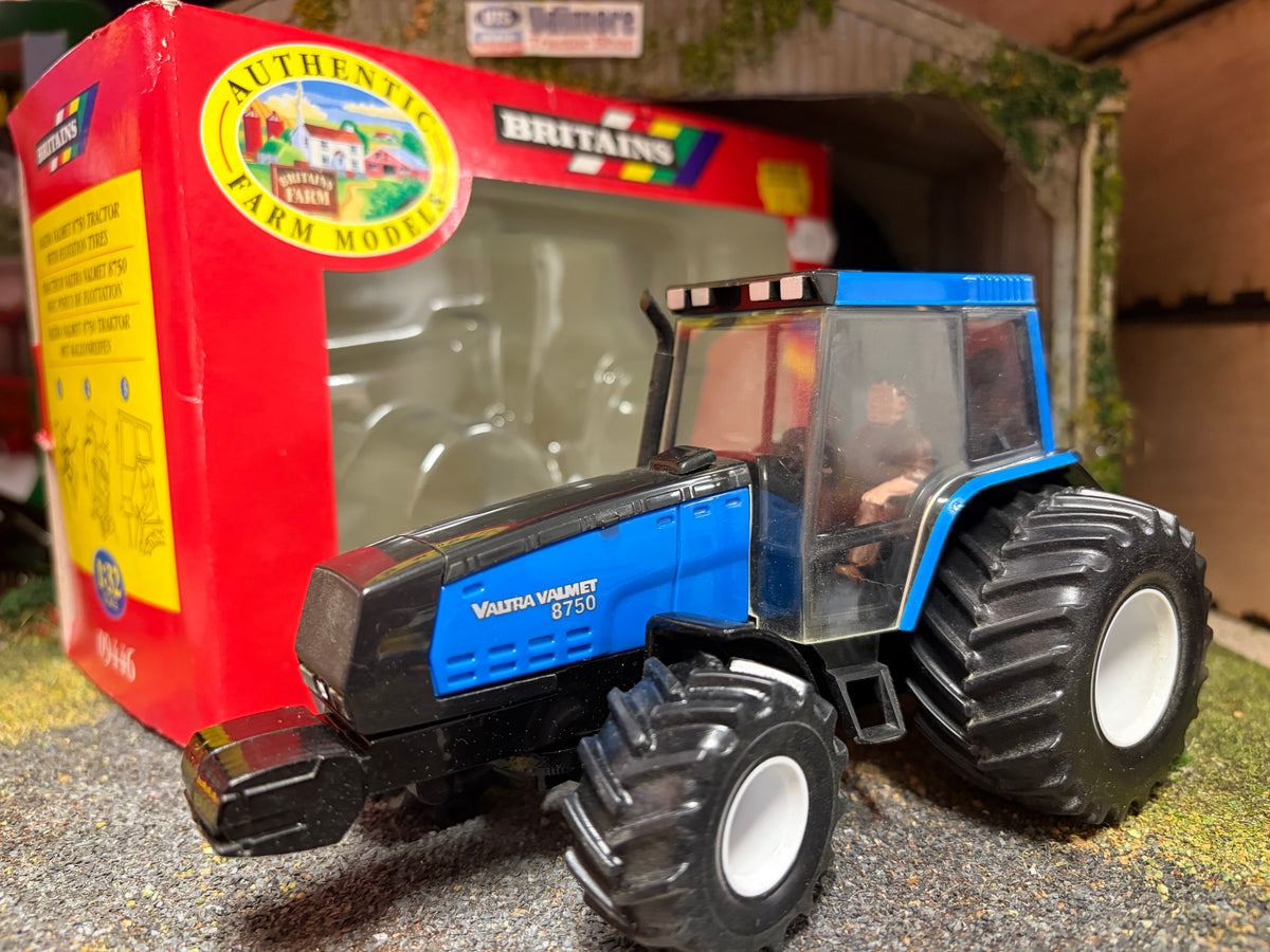 Vintage Britains 09446 Blue Valmet 8750 Tractor Flotation Tyres 1:32 – Boxed Obsolete