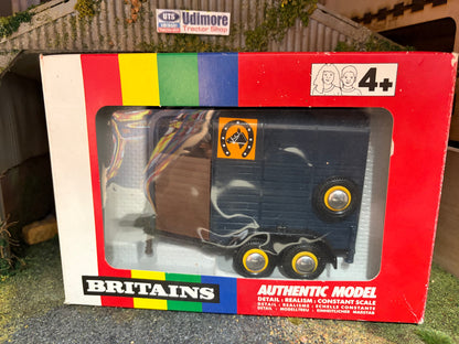 intage Britains Blue Horsebox Trailer with Horse 1:32 Scale Boxed Obsolete - 9562