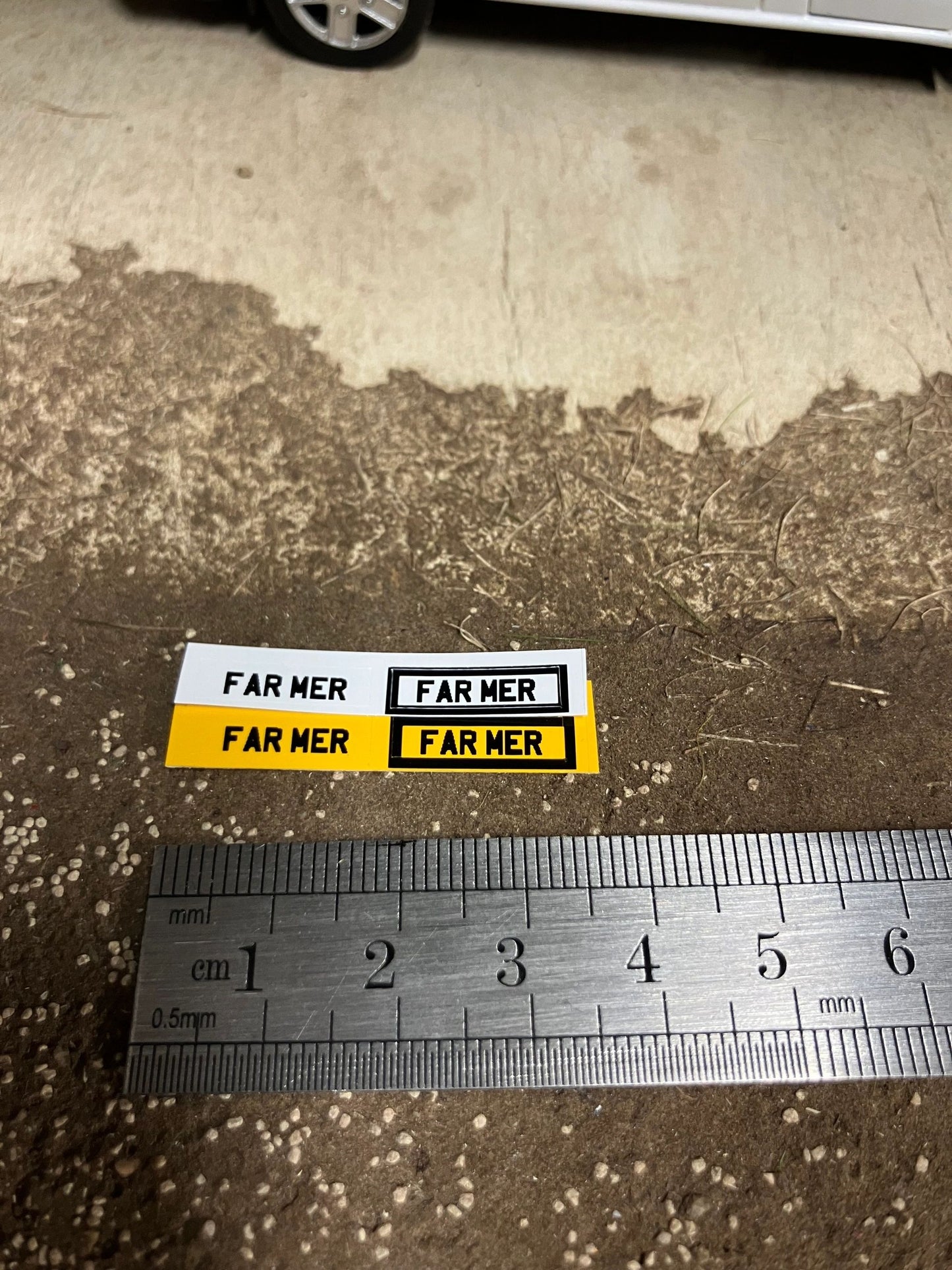 FAR MER number plates Professional Pre Cut High quality vinyl decal packs stickers 1:32 scale Image
