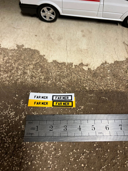 FAR MER number plates Professional Pre Cut High quality vinyl decal packs stickers 1:32 scale Image 2
