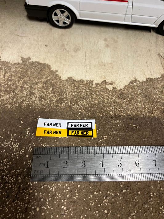 FAR MER number plates Professional Pre Cut High quality vinyl decal packs stickers 1:32 scale Image 2