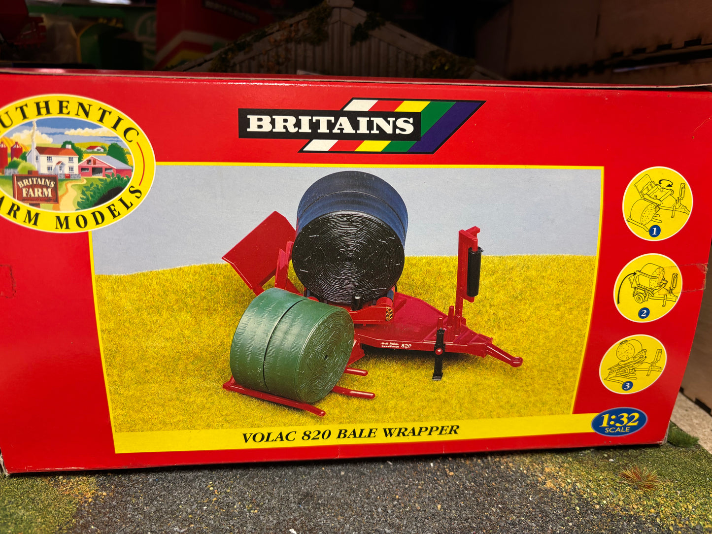 Vintage Britains Volac 820 Bale Wrapper 1:32 scale Obsolete 9592