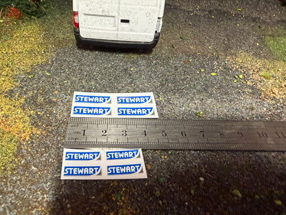 Stewart Trailer farm machinery decals 1:32 scale High quality vinyl pack 8 sticker set