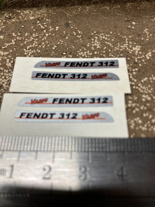 Fendt 312 Tractor Silver black red decals Professional pre cut High quality vinyl farm machinery decals 1:32 scale Image