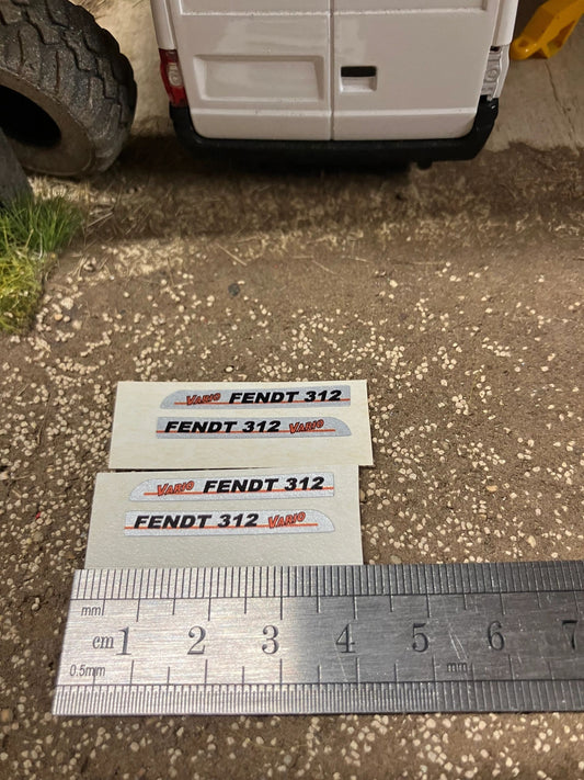 Fendt 312 Tractor Silver black red decals Professional pre cut High quality vinyl farm machinery decals 1:32 scale Image 2