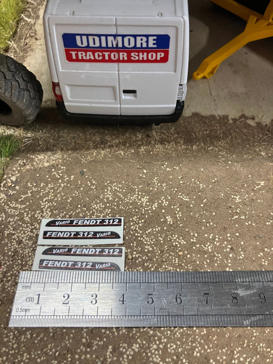 Fendt 312 Tractor black silver red decals Professional pre cut High quality vinyl farm machinery decals 1:32 scale Image 2