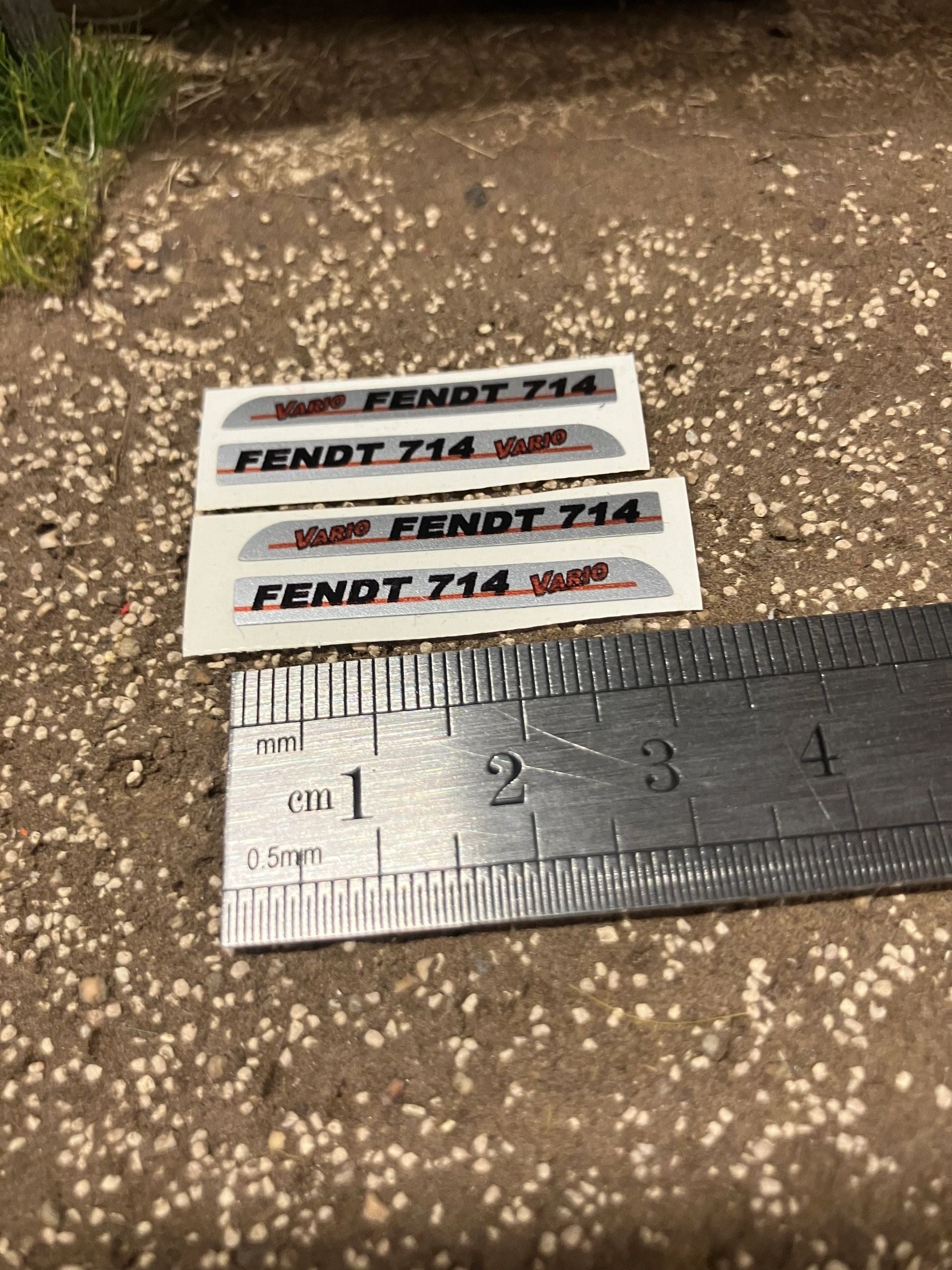 Fendt 714 Tractor Silver black red decals Professional pre cut High quality vinyl farm machinery decals 1:32 scale Image 2