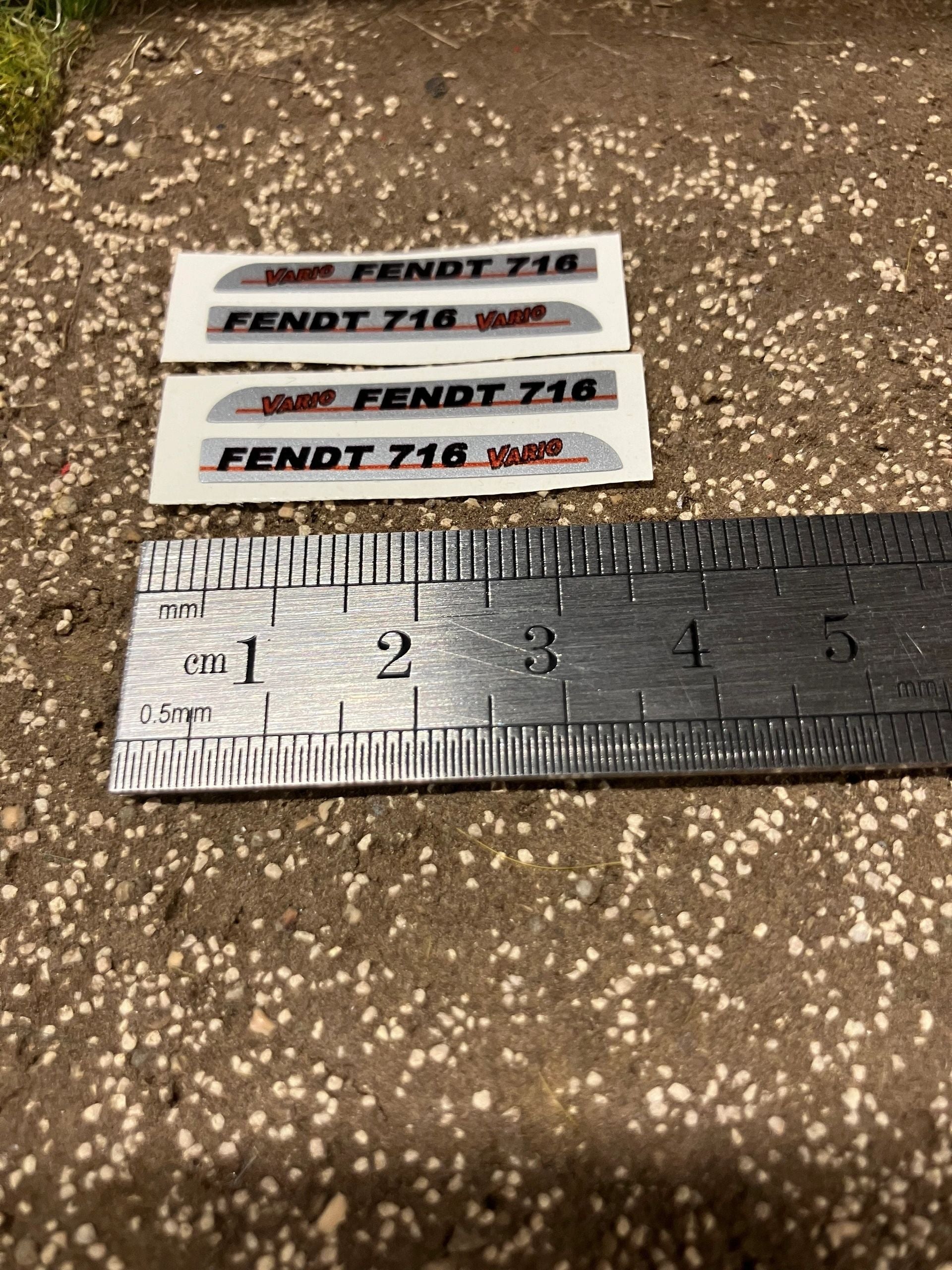 Fendt 716 Tractor Silver black red decals Professional pre cut High quality vinyl farm machinery decals 1:32 scale Image 2
