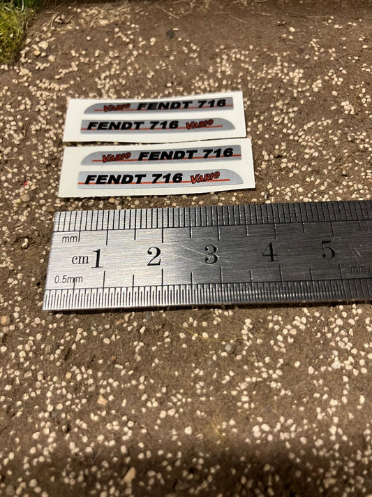 Fendt 716 Tractor Silver black red decals Professional pre cut High quality vinyl farm machinery decals 1:32 scale Image 2