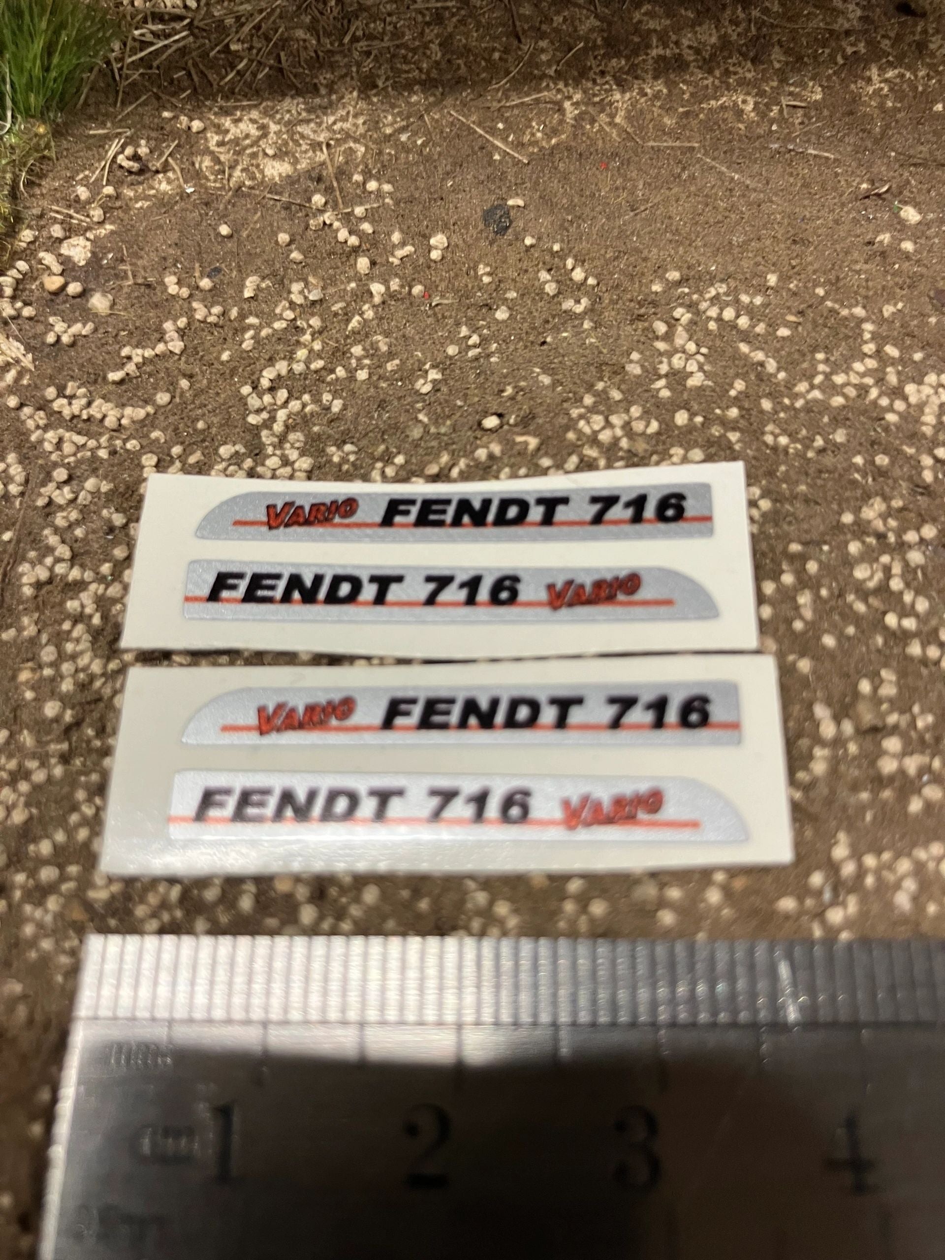 Fendt 716 Tractor Silver black red decals Professional pre cut High quality vinyl farm machinery decals 1:32 scale Image 3