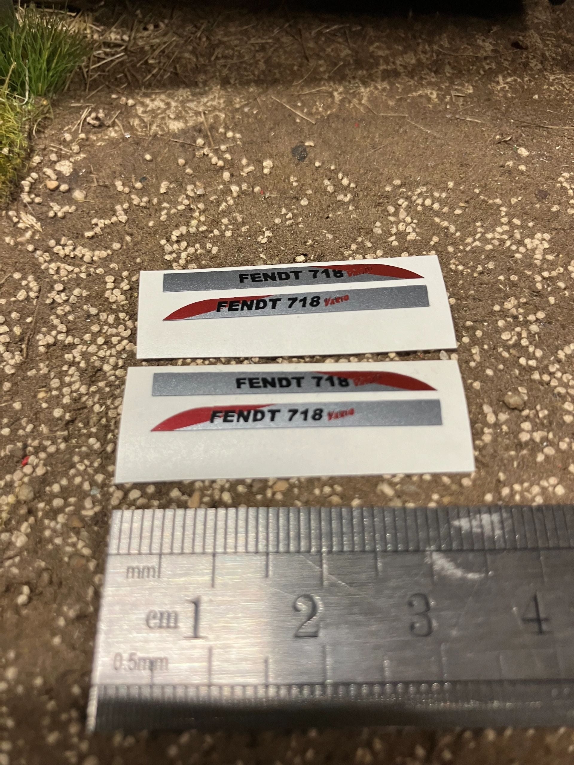 Fendt 718 Tractor Silver black red decals Professional pre cut High quality vinyl farm machinery decals 1:32 scale Image 2